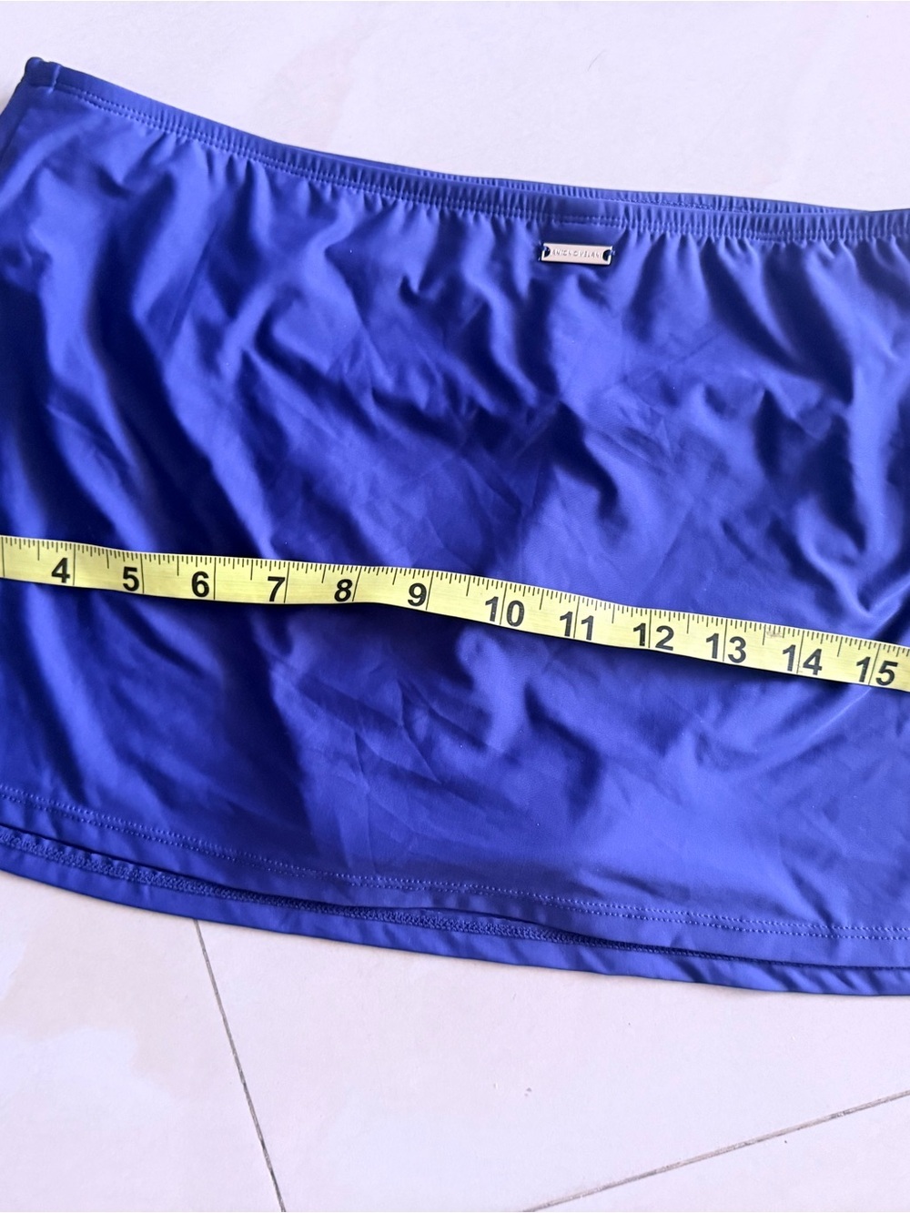 ANTONIO MELANI Royal Purple Swim Skirt with Logo Plaque - Picture 5 of 14